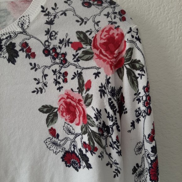 Karen Scott M cotton stretch knit button front cardigan. - Picture 4 of 7